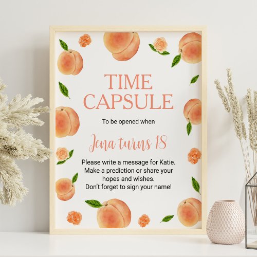 Sweet As A Peach Birthday Time Capsule Poster