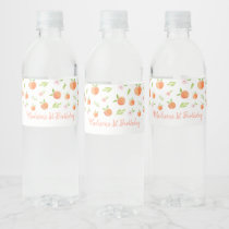 Sweet As A Peach Birthday Water Bottle Label