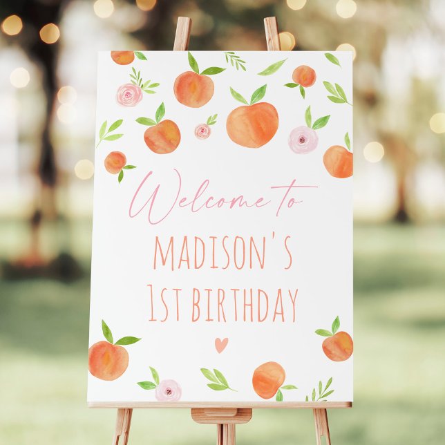 Sweet As A Peach Birthday Welcome Foam Board (Creator Uploaded)