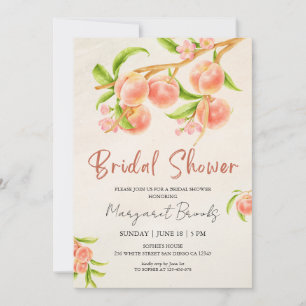 Sweet as a Peach Bridal Shower Invitation
