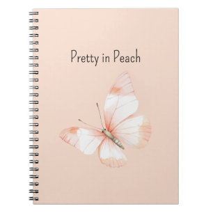 Sweet as a Peach Butterfly Notebook