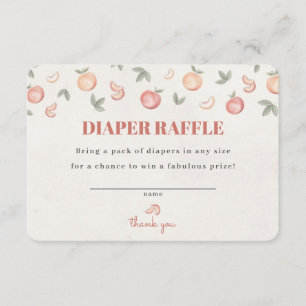 sweet as a peach diaper raffle invitation insert