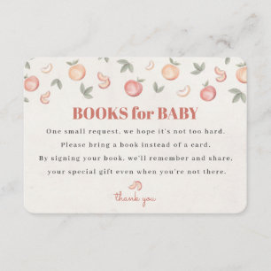 sweet as a peach diaper raffle invitation insert