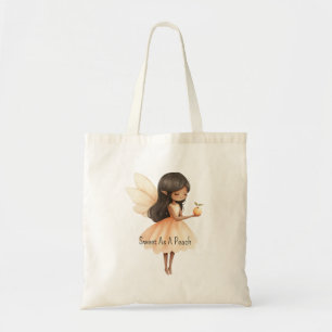 Sweet as a Peach Fairy Bear Tote Bag