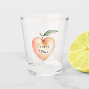 Sweet As A Peach Heart Shot Glass