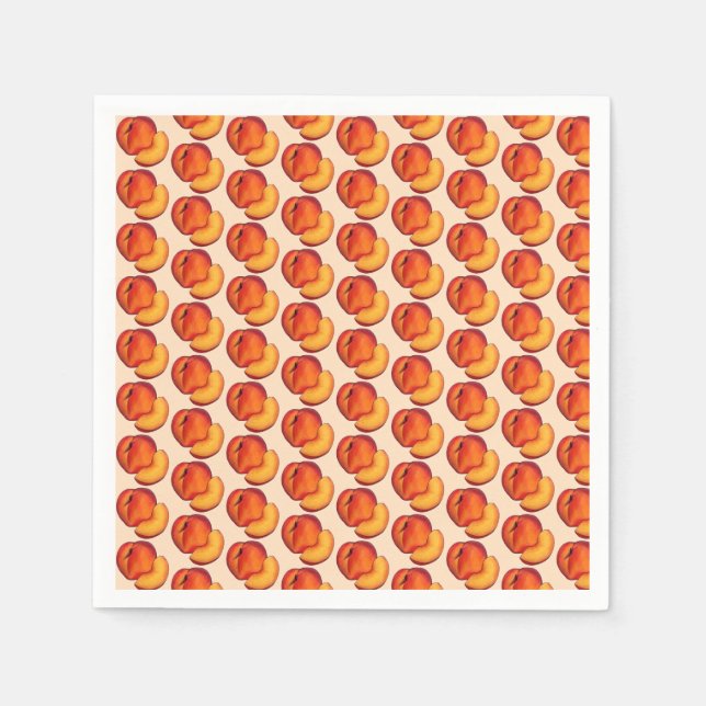 Sweet as a Peach Peaches 16 Sixteenth Birthday Napkins (Front)