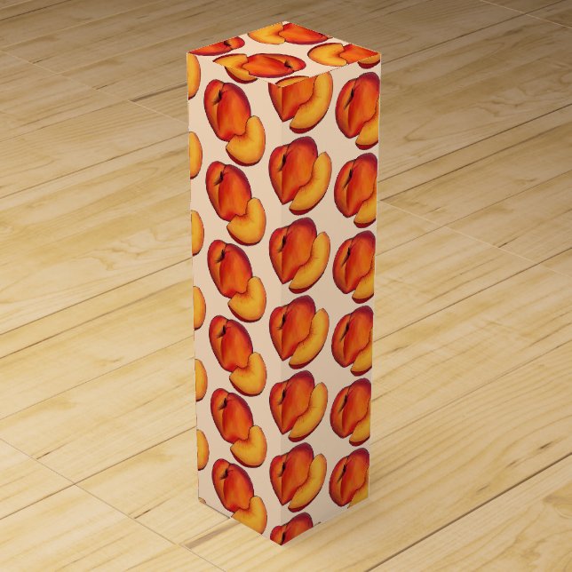 Sweet as a Peach Peaches 16 Sixteenth Birthday Wine Box (Front)