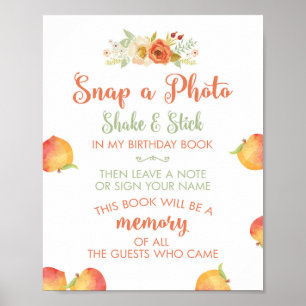 Sweet As A Peach Photo Selfie Sign