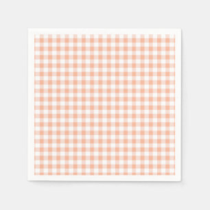 Sweet as a Peach plaid Birthday Napkins
