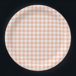 Sweet as a Peach plaid Birthday Paper Plates<br><div class="desc">Sweet as a Peach! Birthday party plates with peach colored plaid.</div>