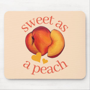 Sweet as a Peach Ripe Georgia Peaches Fruit Mouse Pad
