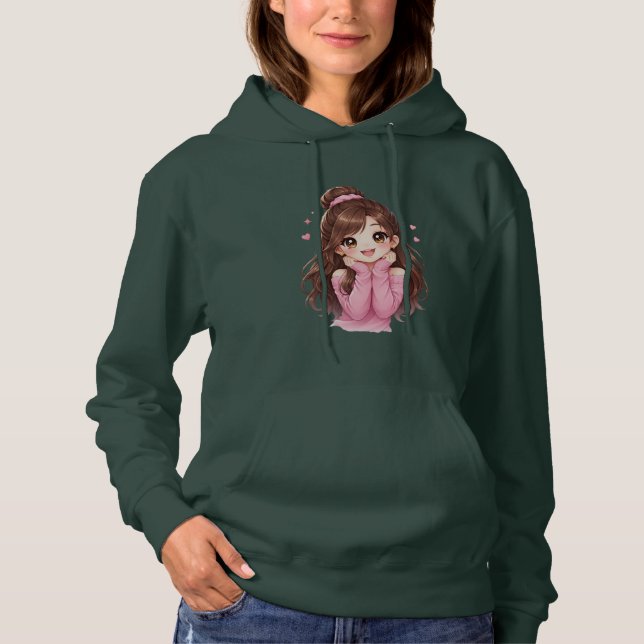 Sweet as a Pink Dream Little Heart Full of Joy Blu Hoodie (Front)