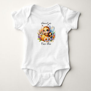 Sweet as Can Be   Honey bee and Flowers Baby Bodysuit