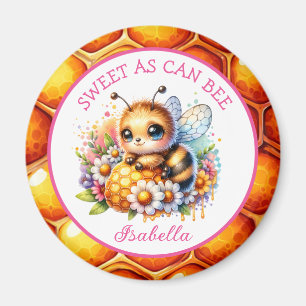 Sweet as Can Be Honey bee and Flowers Magnet