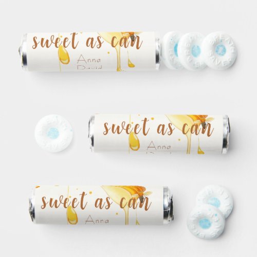 Sweet as can bee baby shower  breath savers mints
