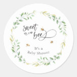 Sweet As Can Bee Baby Shower Classic Round Sticker