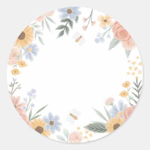 Sweet as Can Bee Baby Shower Classic Round Sticker