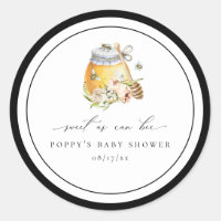 Sweet As Can Bee Baby Shower Classic Round Sticker