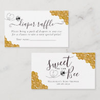 Sweet as Can Bee Baby Shower Diaper Raffle Enclosure Card