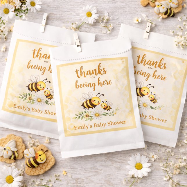 Sweet as can Bee Baby Shower Favor Bag (Creator Uploaded)