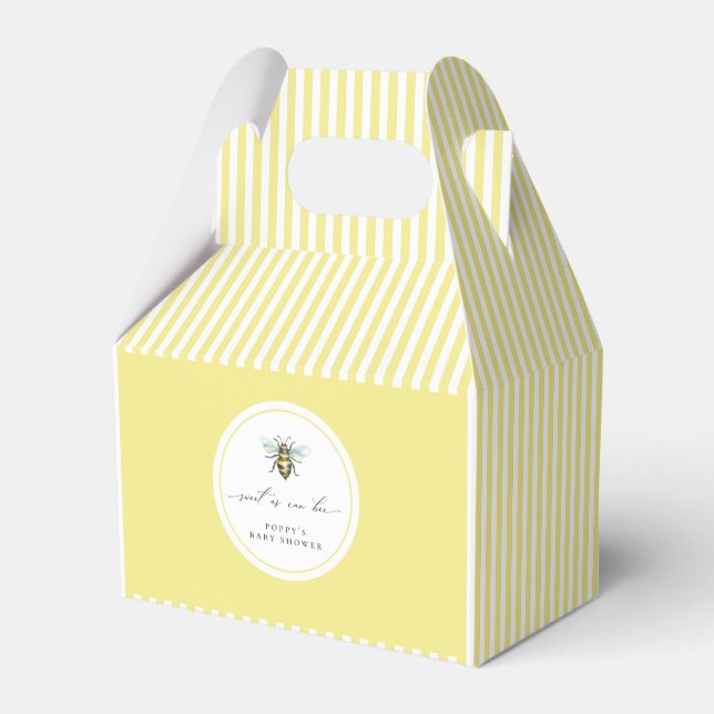Sweet As Can Bee Baby Shower Favor Box (Front Side)