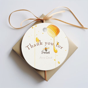 Sweet as can bee baby shower  favor tags