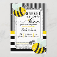 Sweet as can BEE Baby Shower Gender Reveal Invitation