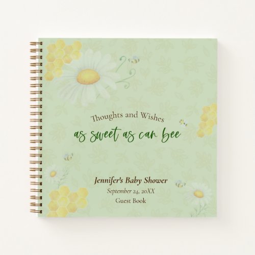 Sweet As Can Bee Baby Shower Guest Book