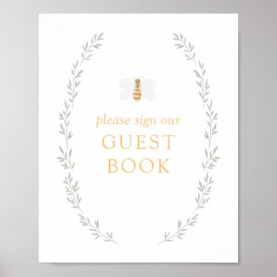 Sweet as Can Bee Baby Shower Guest Book Sign