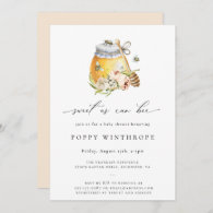 Sweet As Can Bee Baby Shower Invitation
