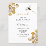 Sweet as can Bee Baby Shower Invitation