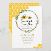 Sweet as Can Bee Baby Shower Invitation (Front/Back)