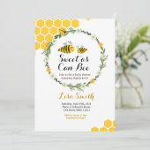 Sweet as Can Bee Baby Shower Invitation (Standing Front)
