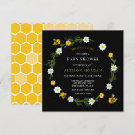 Sweet As Can Bee Baby Shower Invitation