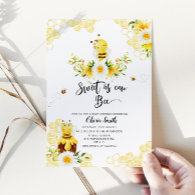 Sweet as can bee baby shower invitation