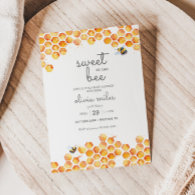 Sweet As Can Bee Baby Shower Invitation