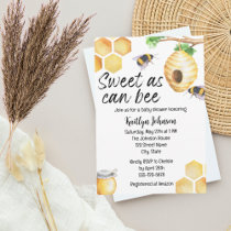 Sweet as can Bee Baby Shower Invitation