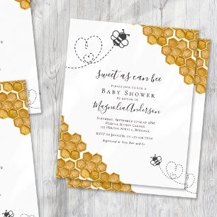 Sweet as Can Bee Baby Shower Invitation