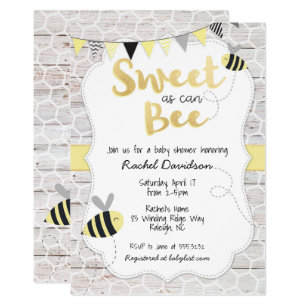 Bee Invitations Zazzle