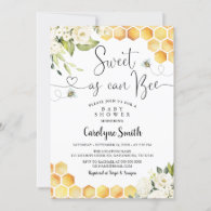 Sweet As Can Bee Baby Shower Invitation