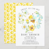Sweet As Can Bee Baby Shower Invitation