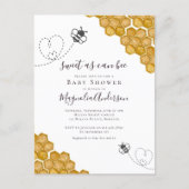 Sweet as Can Bee Baby Shower Invitation Postcard (Front)