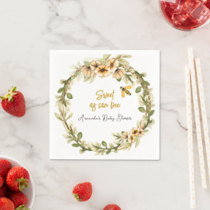 Sweet As Can Bee Baby Shower  Napkins