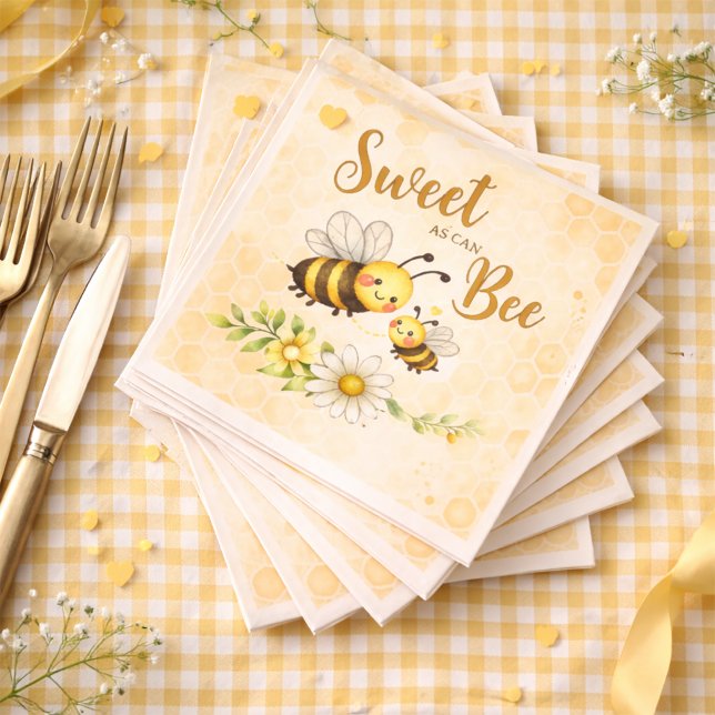 Sweet as can Bee Baby Shower Napkins (Creator Uploaded)