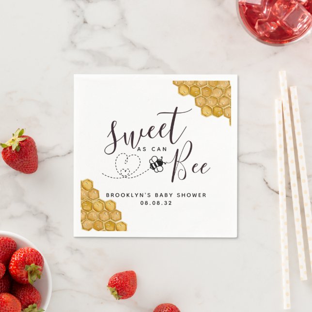 Sweet as Can Bee Baby Shower  Napkins (Insitu)