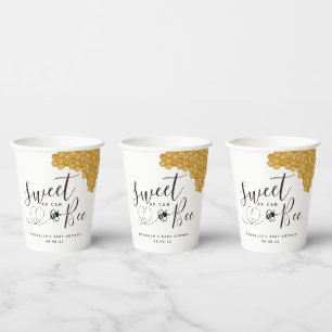Sweet as Can Bee Baby Shower Paper Cups