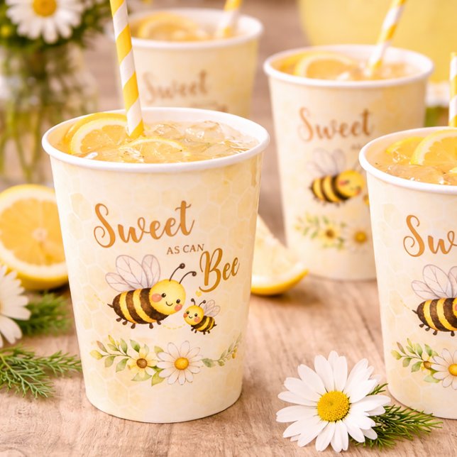 Sweet as can Bee Baby Shower Paper Cups (Creator Uploaded)
