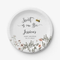 Sweet As Can Bee Baby Shower Paper Plates
