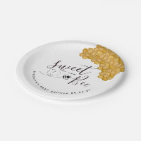 Sweet As Can Bee Honeycomb Large Paper Plates (Set of 16)