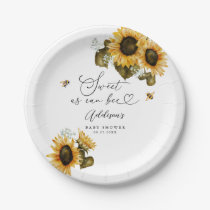 Sweet as Can Bee Baby Shower Paper Plates